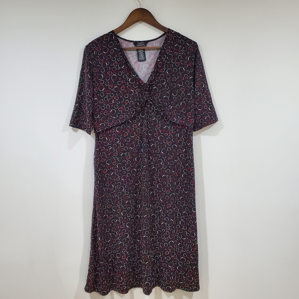 George Stretch Circle Pattern Dress Women's Size 12/14